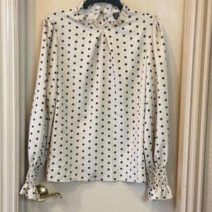 Polka Dot Blouse - Black and White